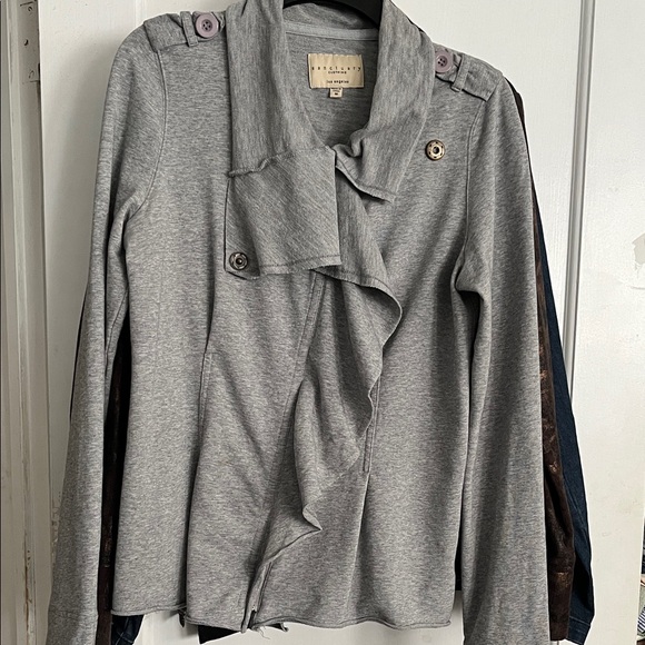 Anatomie Jackets & Blazers - Anatomie Light Gray Ruffle-Front Jacket